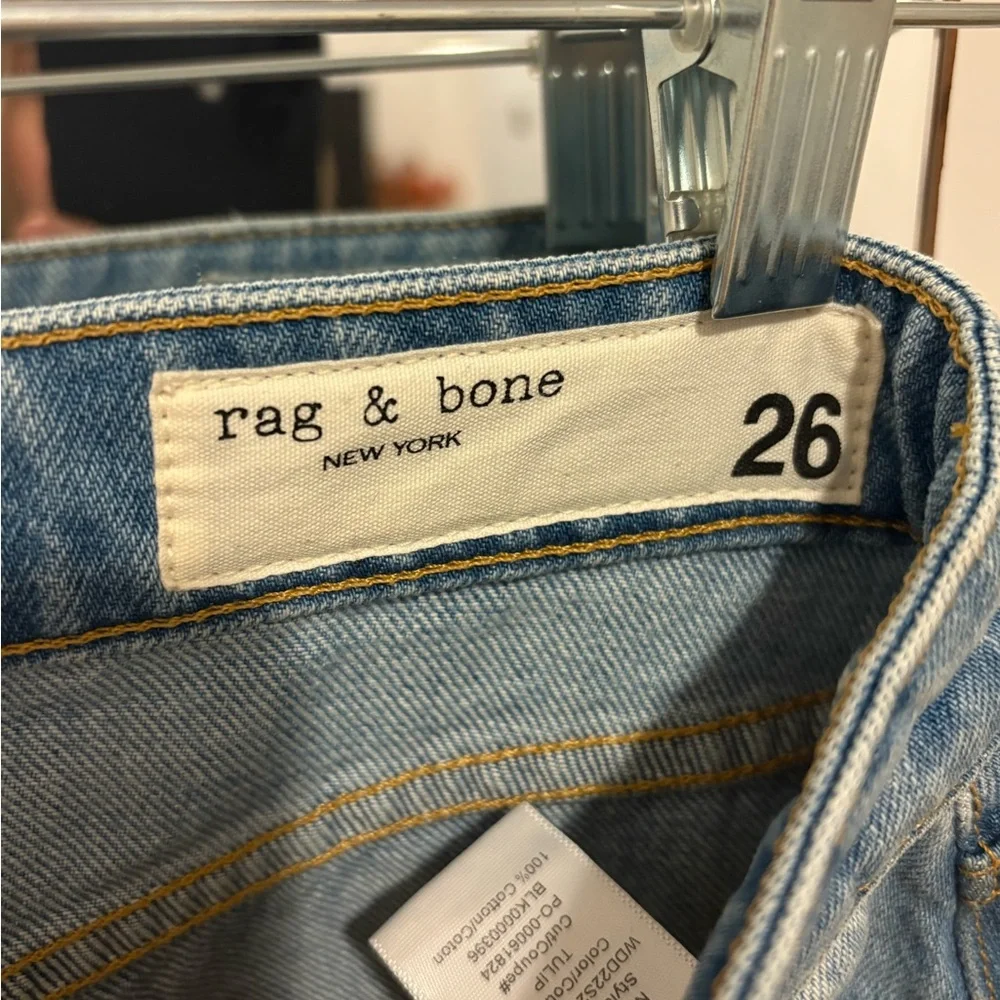 rag & bone Alex Light Blue Straight Leg Jeans Size 26 Worn 3 times - Picture 3 of 7